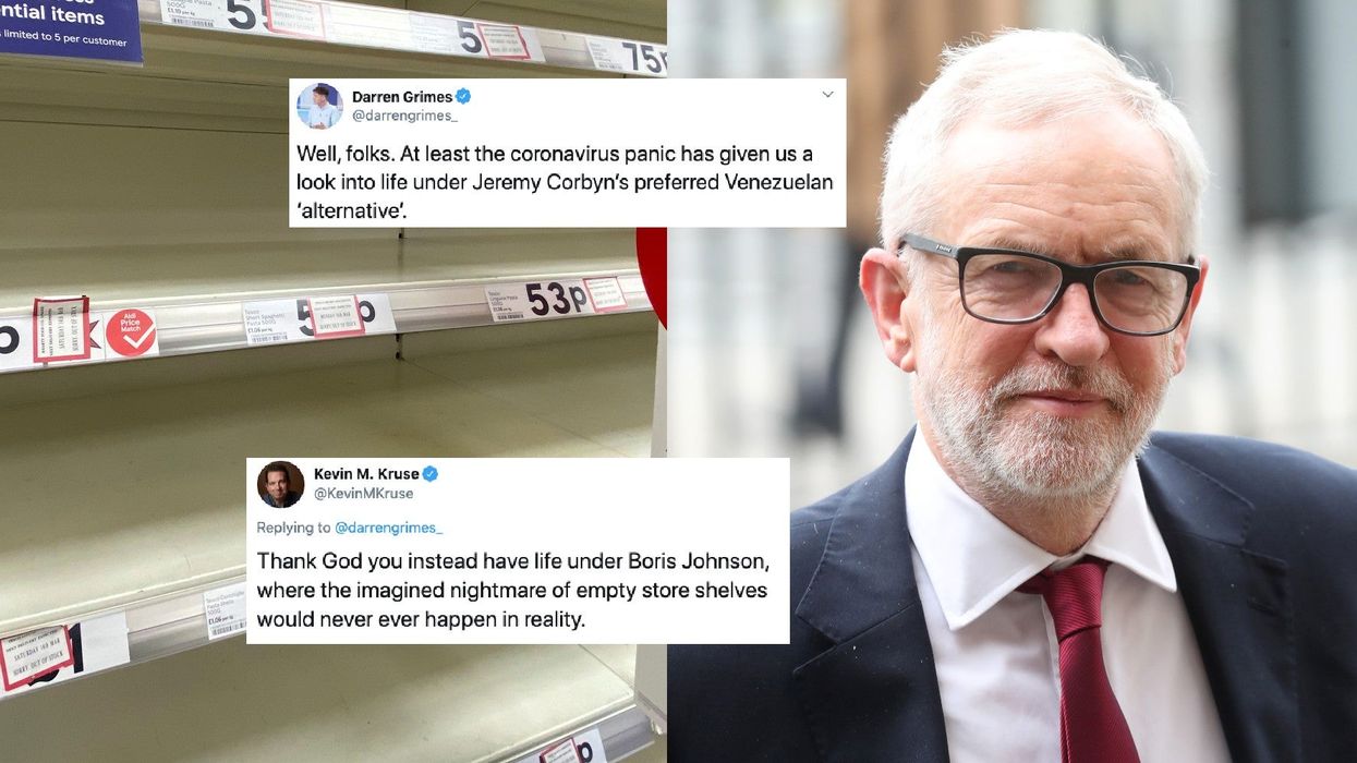 Brexiteer owns himself after saying that empty shop shelves have given us a 'look into life under a Corbyn government'
