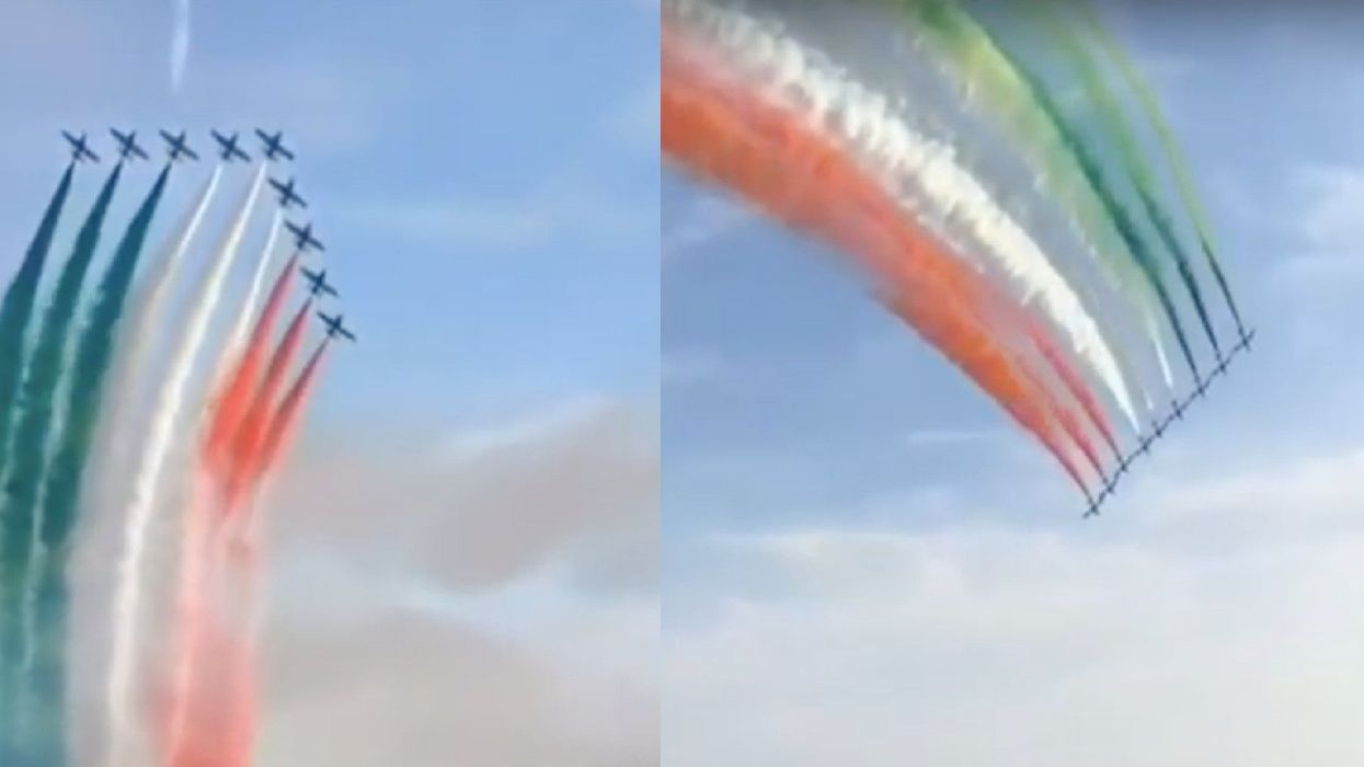 Italian airforce put on uplifting display as coronavirus continues to force country into lockdown