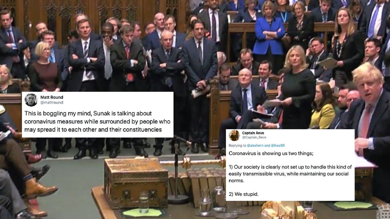 Government branded 'stupid' after holding PMQs after an MP tested positive for coronavirus