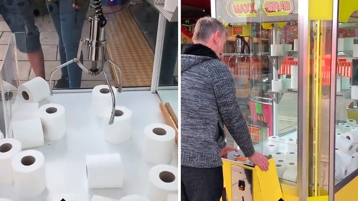 Amusement arcade fills grabber machine with toilet roll as coronavirus panic-buying continues