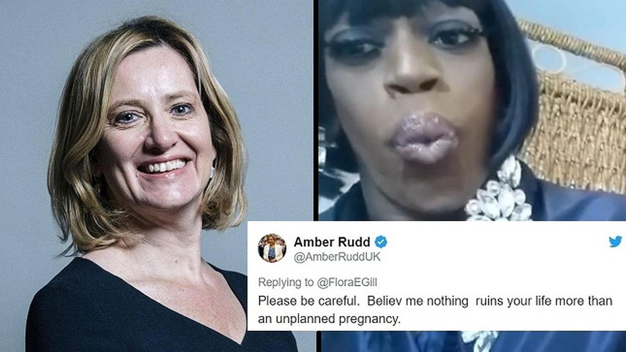 That feeling when your mum is Amber Rudd and she tweets to lecture you about unplanned pregnancies