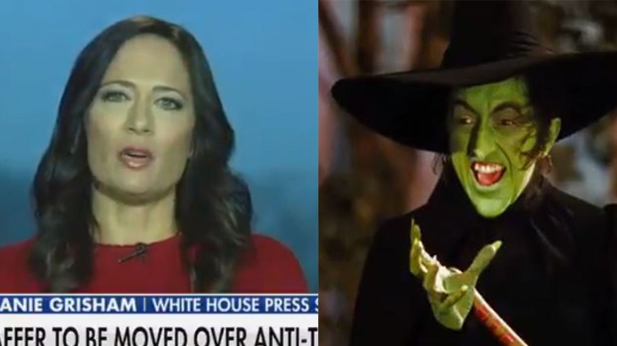Trump's press secretary compared to 'Wicked Witch of the West' after Fox News glitch turns her green