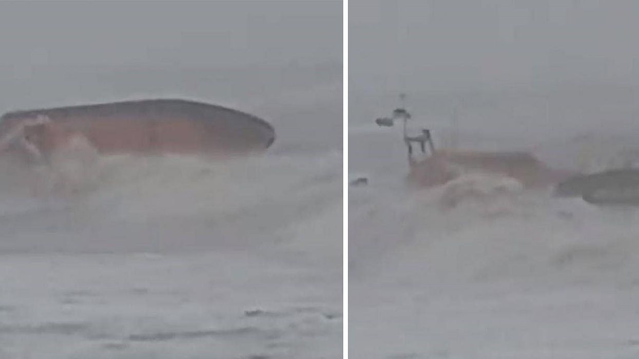 Lifeboat narrowly avoids capsizing during Storm Ciara rescue mission in dramatic footage