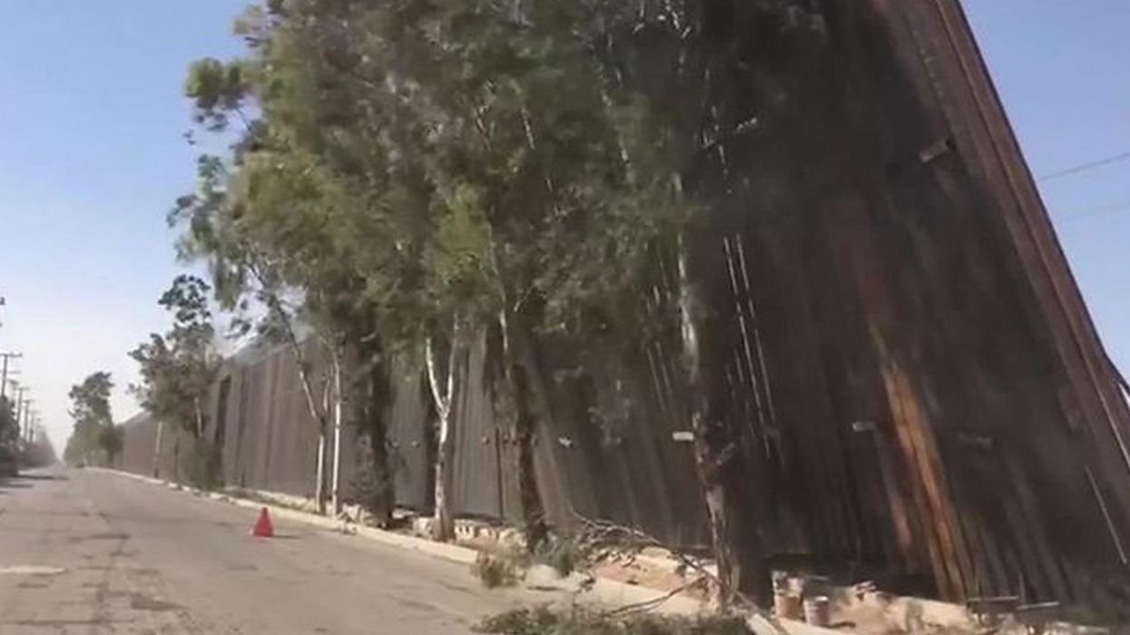 Trump's border wall seen falling over because of a bit of wind