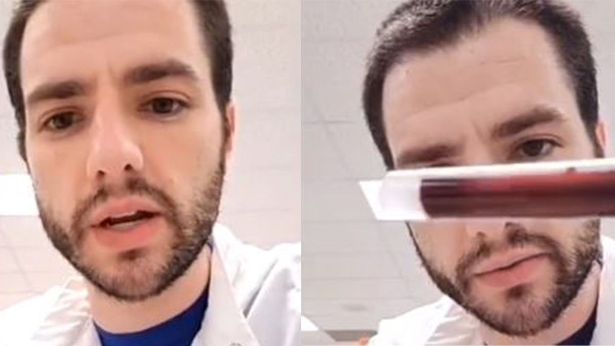 A man on TikTok is pretending to be a scientist who is infected with coronavirus