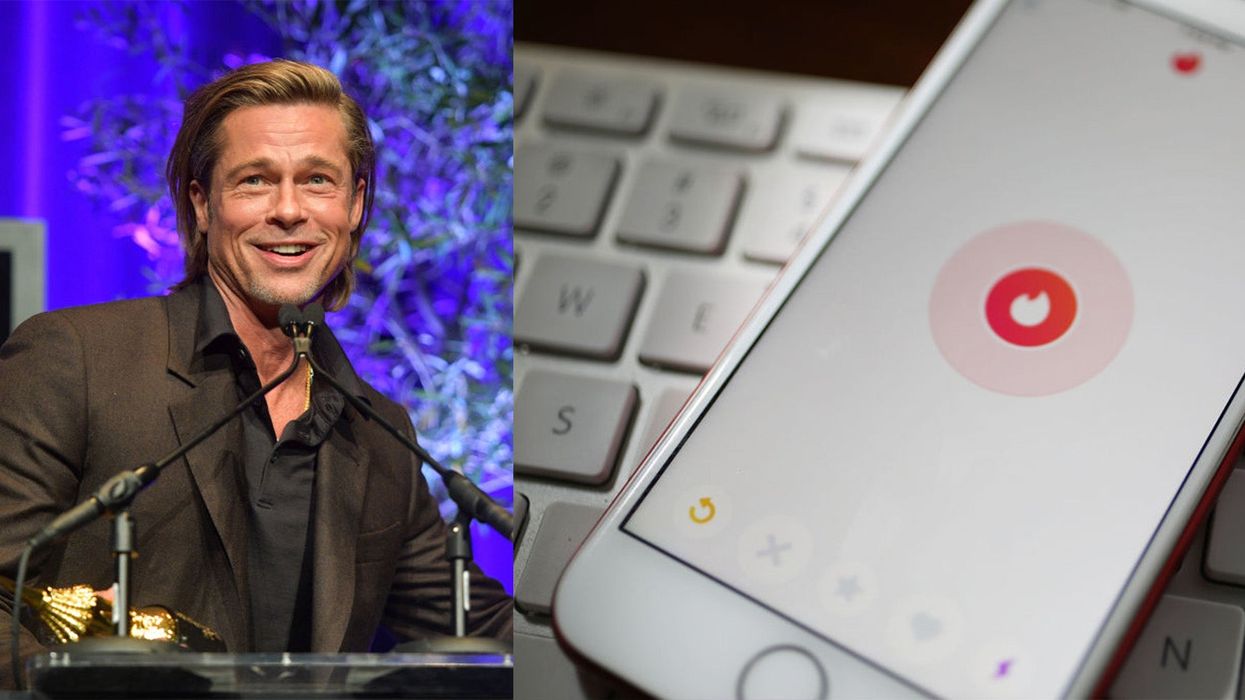 Brad Pitt admits that he isn't on Tinder after subscriptions went up when he made a joke about the app
