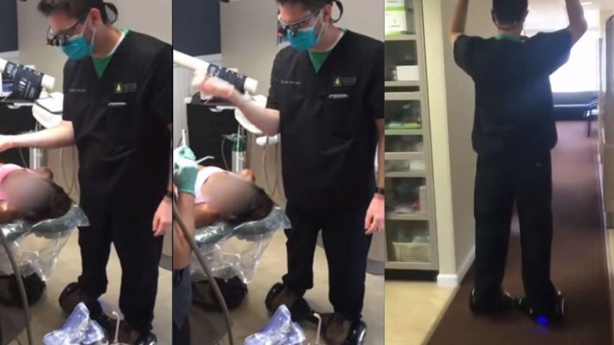 Dentist found gulity after footage of him emerges extracting a tooth while stood on a hoverboard