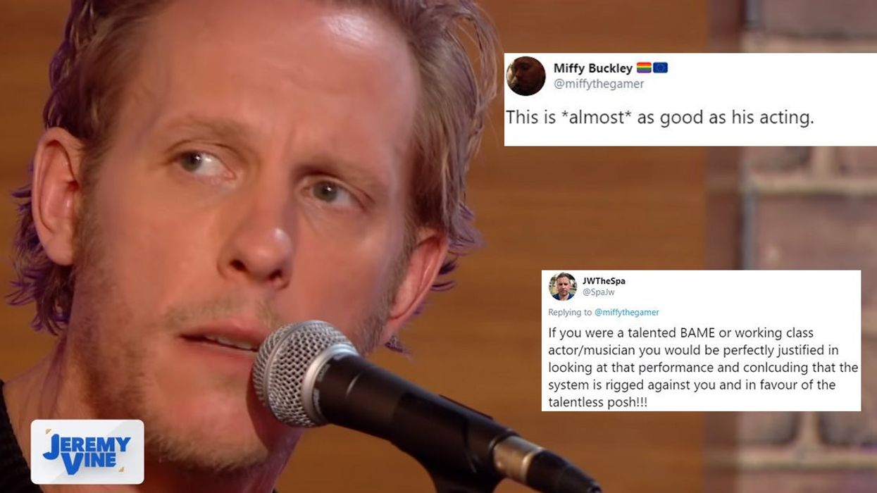 This video of Laurence Fox singing on live TV has gone viral for all the wrong reasons
