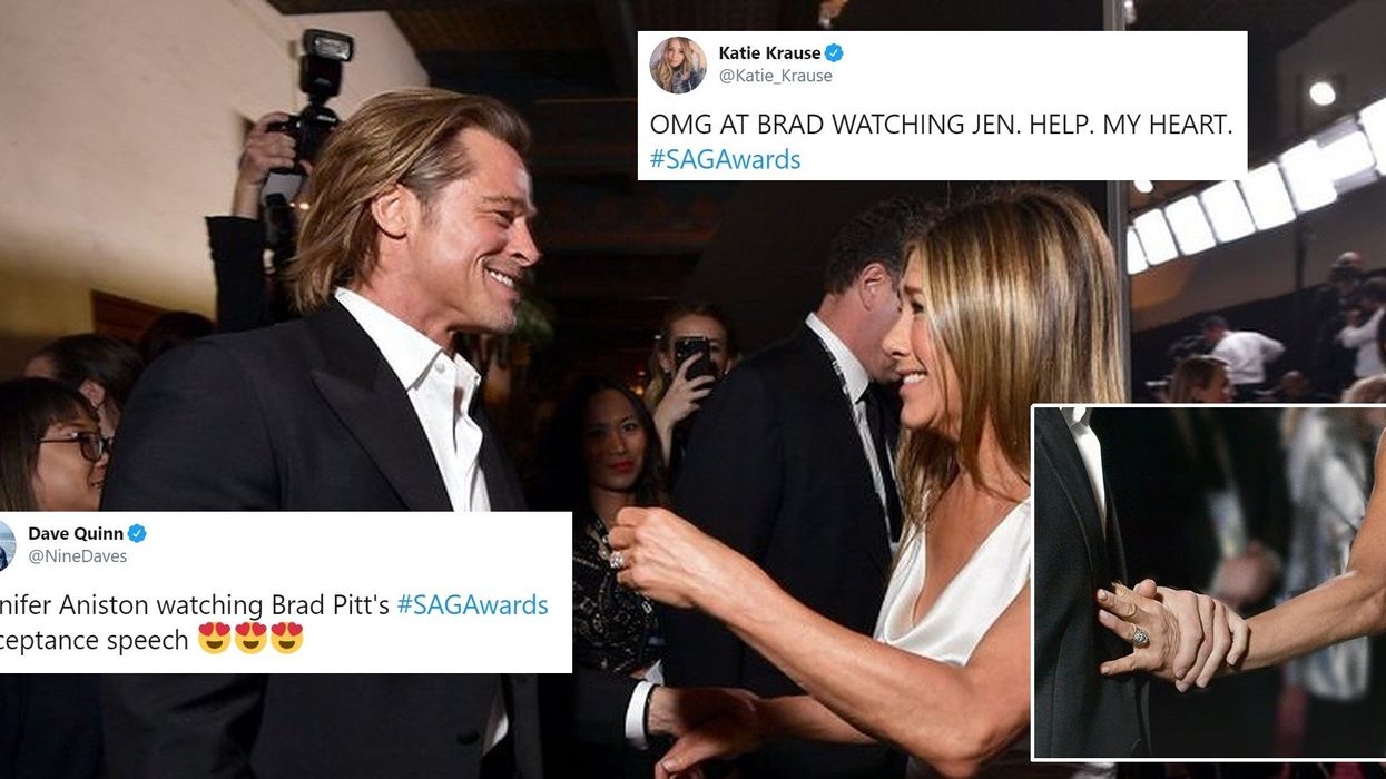 Brad Pitt and Jennifer Aniston’s SAG Awards reunion has people feeling very emotional
