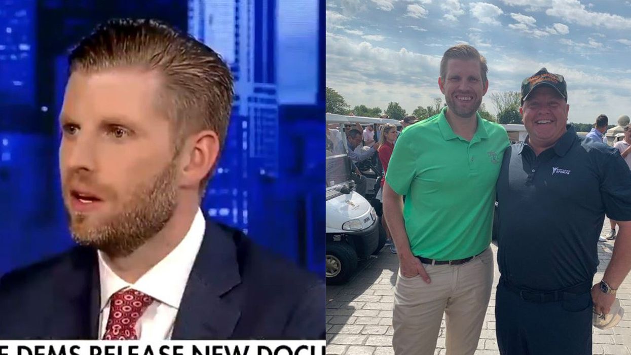 Eric Trump is claiming that he doesn't know a new figure in Ukraine scandal despite posing for numerous selfies with him