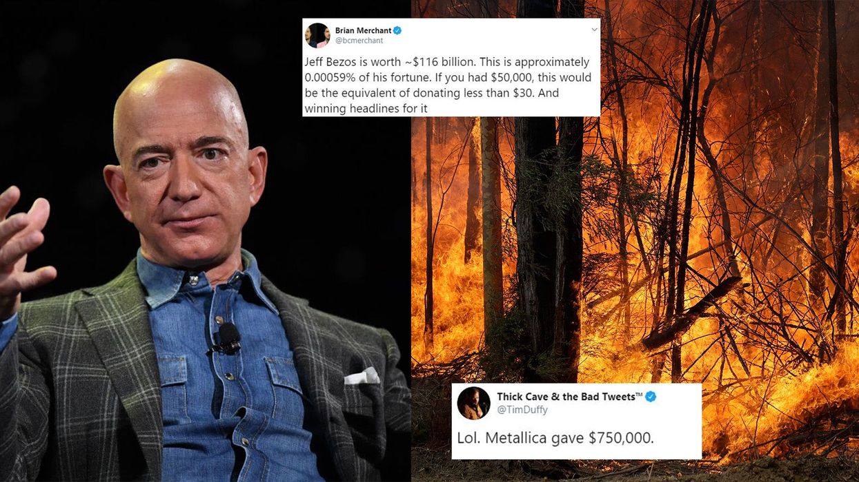 Jeff Bezos called 'cheap' after donating just $690,000 to the Australian wildfire relief