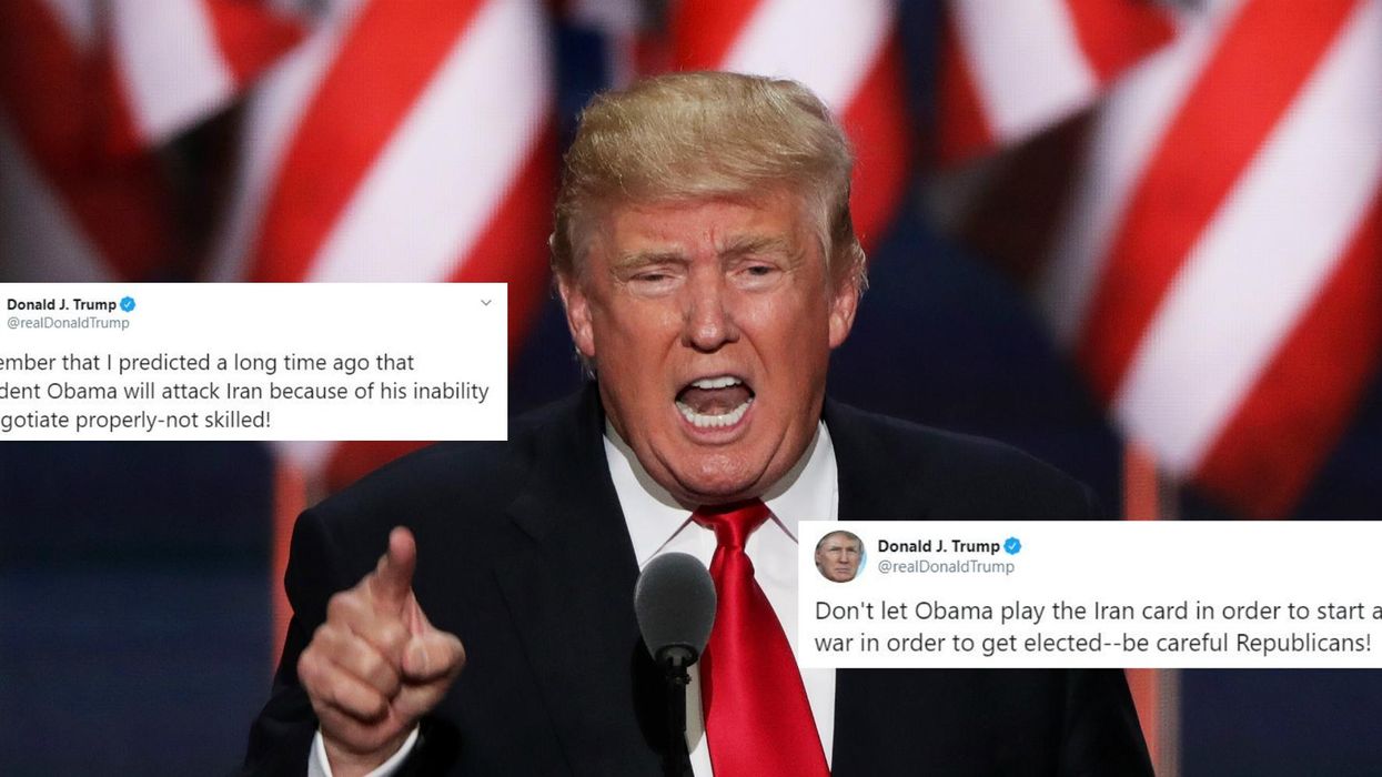 Here's every time Trump tweeted that Obama would start a war with Iran
