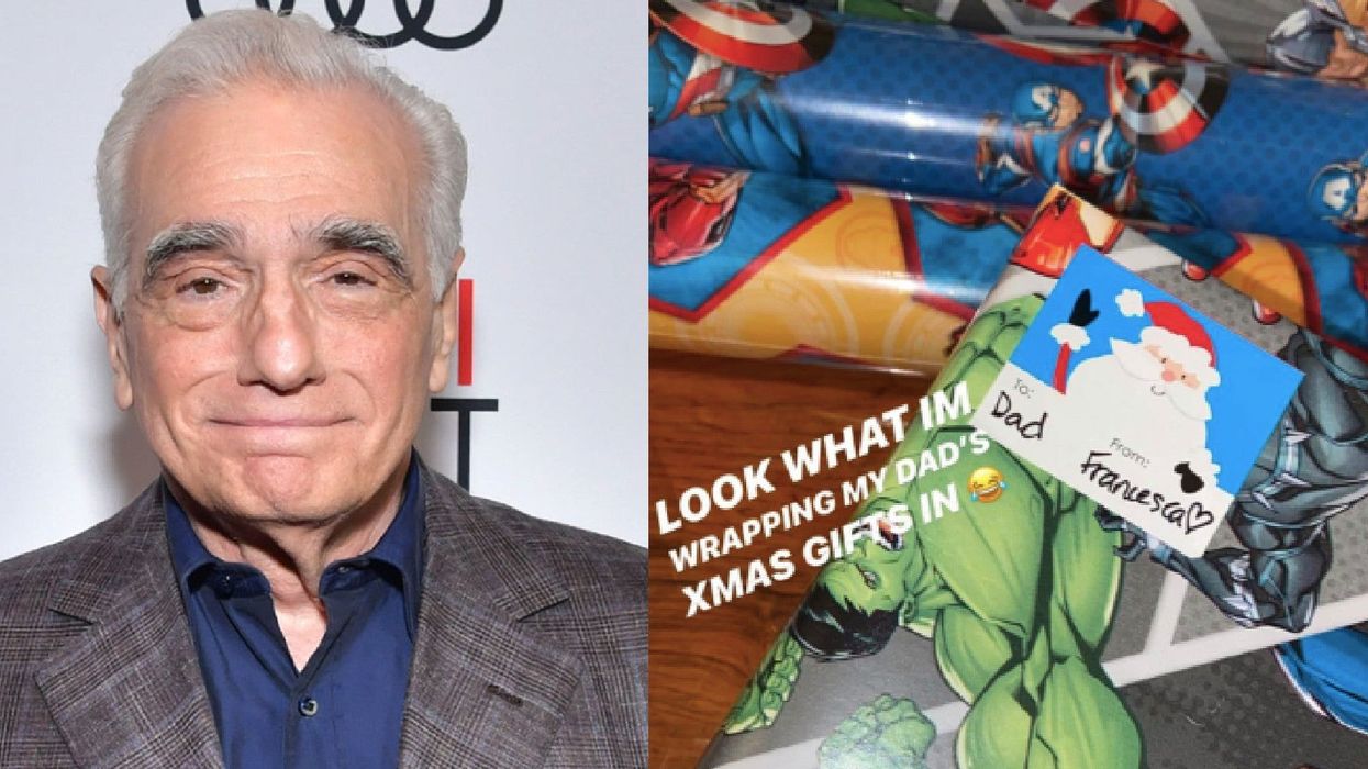 Martin Scorsese's daughter trolls her dad by wrapping his Christmas present in Marvel paper