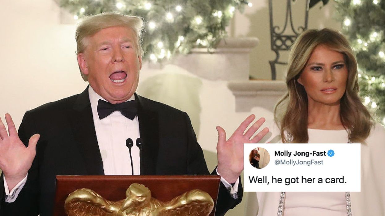 Trump admits that he got Melania a card for Christmas...and nothing else