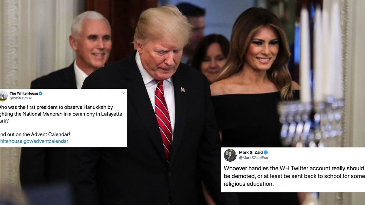 Trump mocked after the White House uses advent calendar to promote Hanukkah