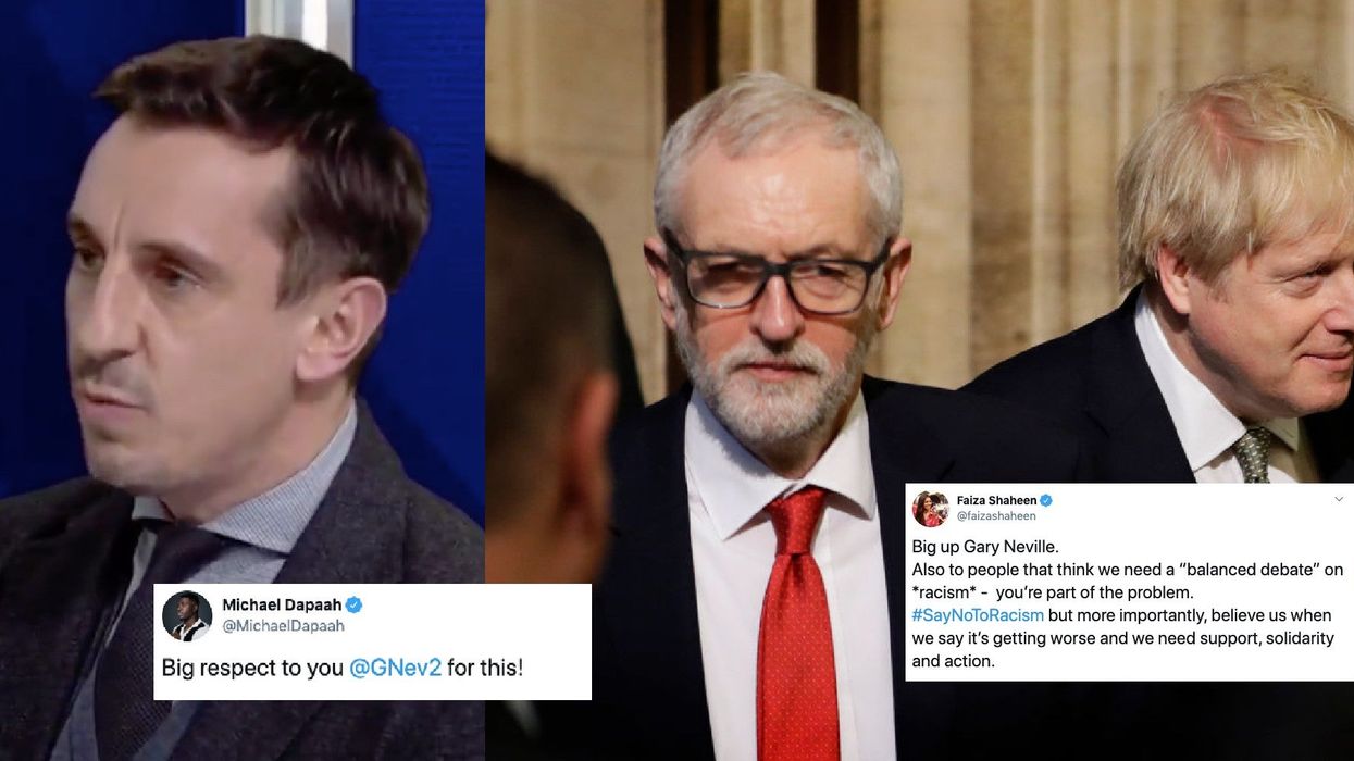 Sky Sports host criticised for interrupting Gary Neville after he blamed politicians for fueling racism