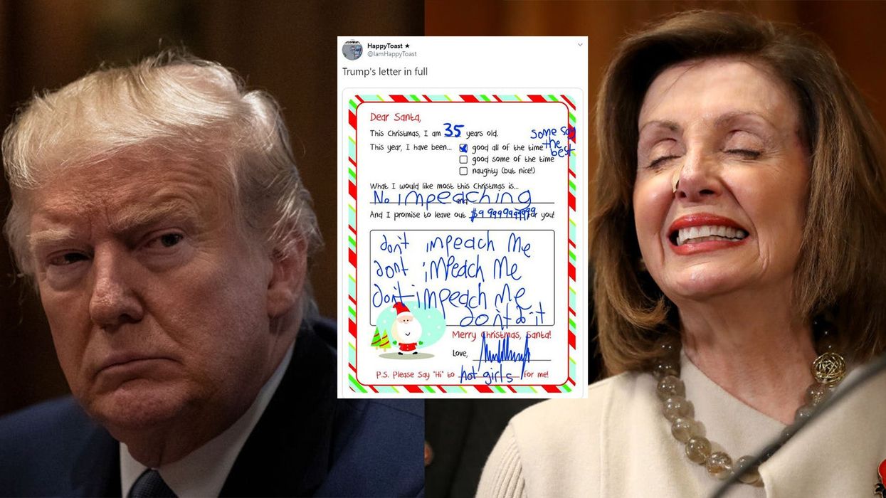 Trump's rambling letter to Nancy Pelosi hours before the impeachment vote has become an instant meme
