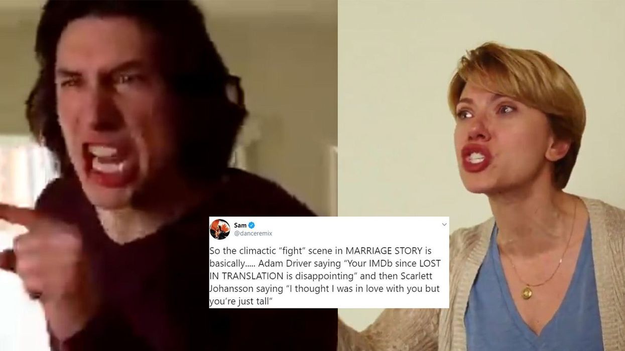 The fight scene from Marriage Story has become a hilarious meme