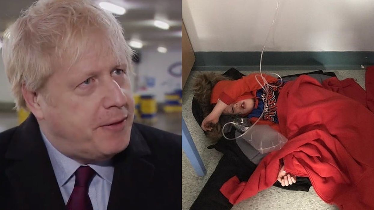 Boris Johnson sparks fury by refusing to look at photo of child on hospital floor