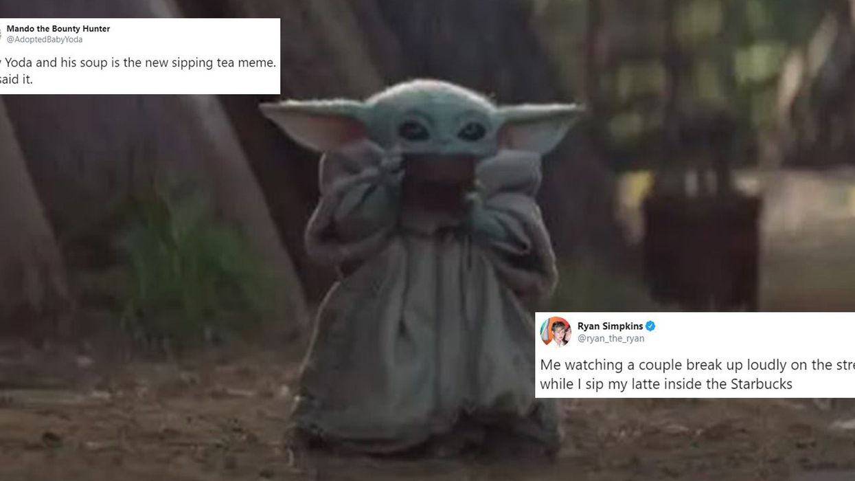 Baby Yoda and his tiny bowl is the internet's new favourite meme