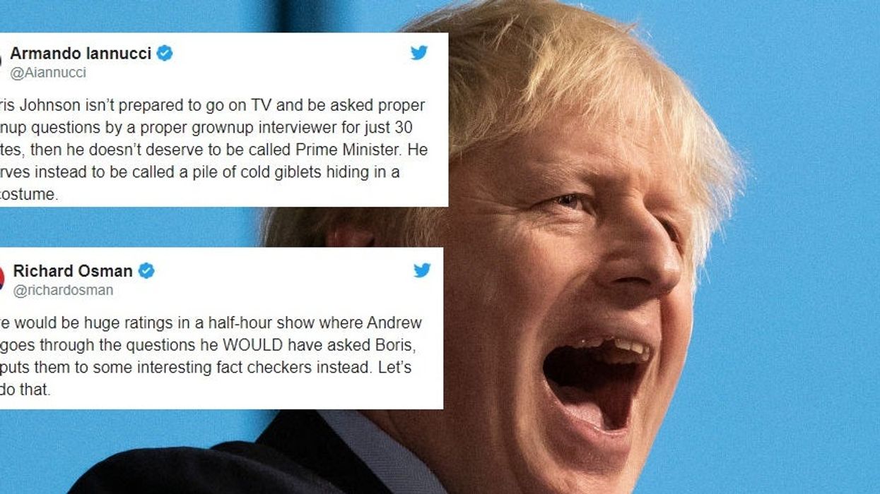 It looks like Boris Johnson is skipping an interview with Andrew Neil and people are furious
