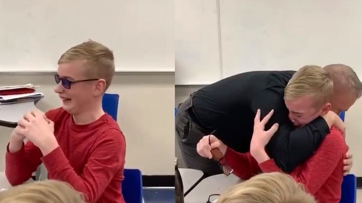 Colourblind child sees colour for first time in heartwarming video