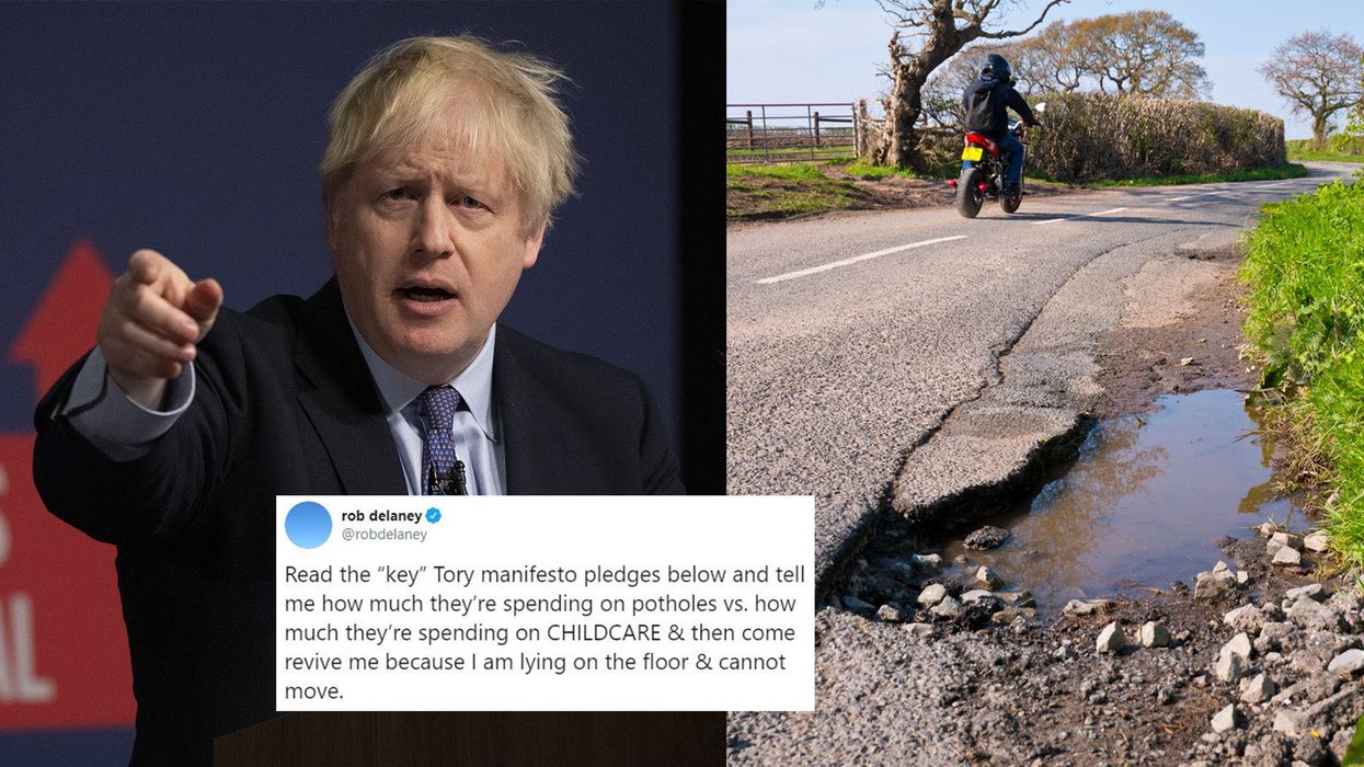 Tories vow to spend more money on potholes than childcare