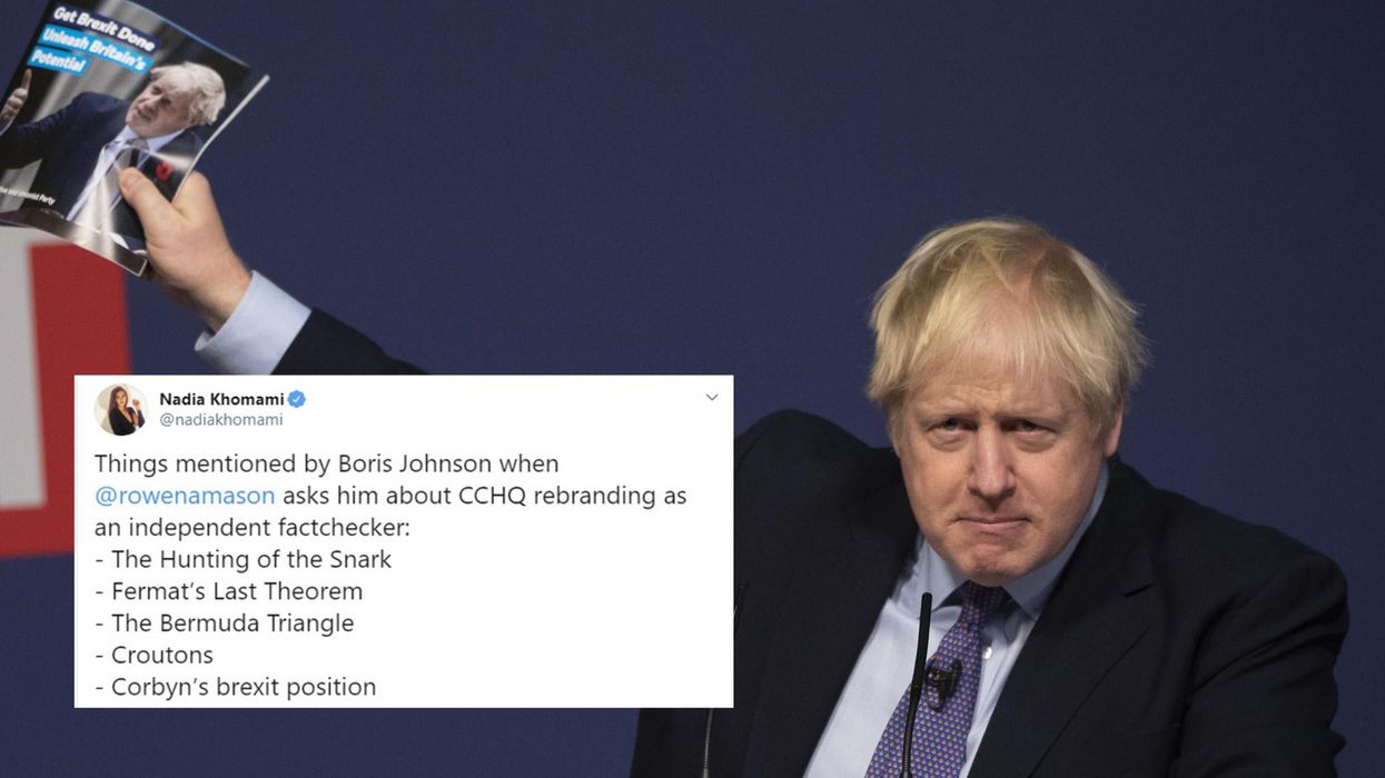 Boris Johnson gives baffling answer when confronted over Tory ‘fake news’ on social media
