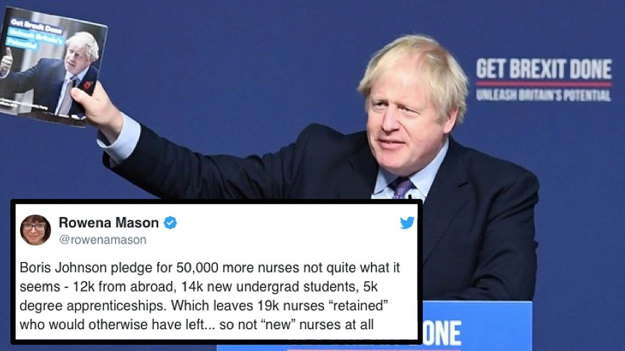 Boris Johnson's main election pledge debunked within minutes of his manifesto launch