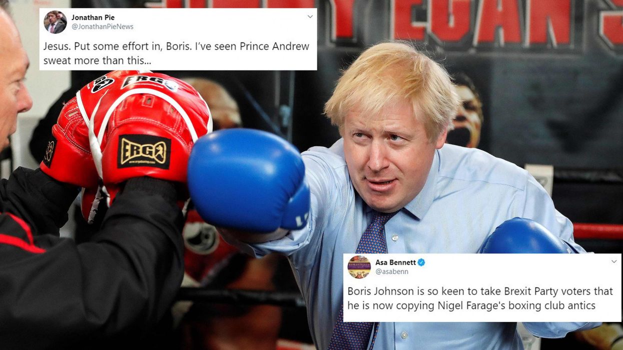 Boris Johnson brutally mocked for his attempt at boxing