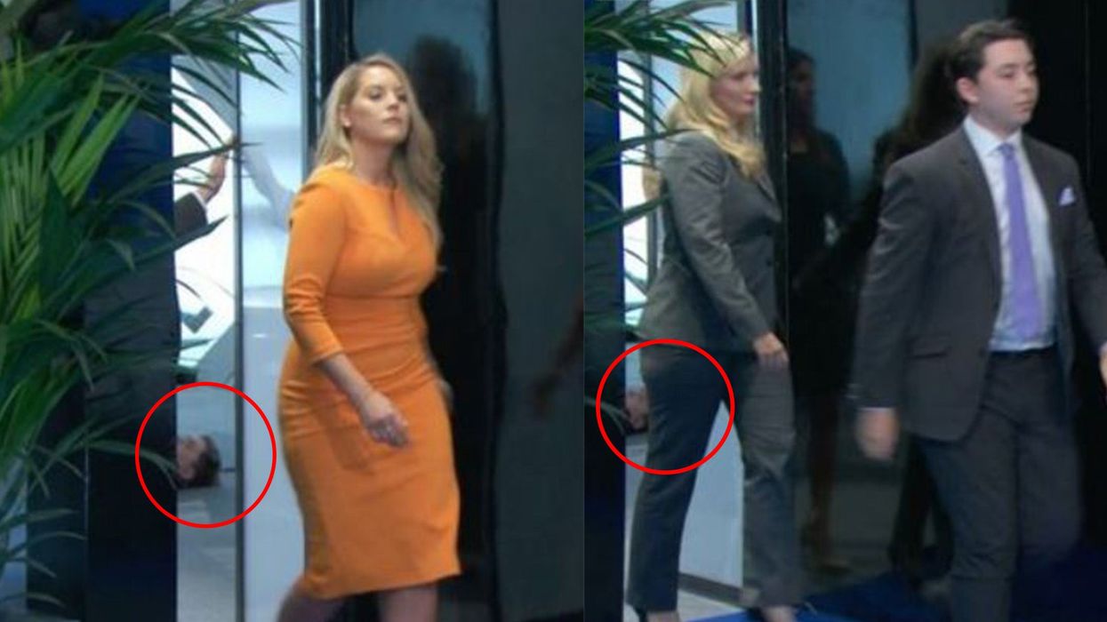 Apprentice viewers left puzzled after man is seeing lying on the boardroom floor for no apparent reason