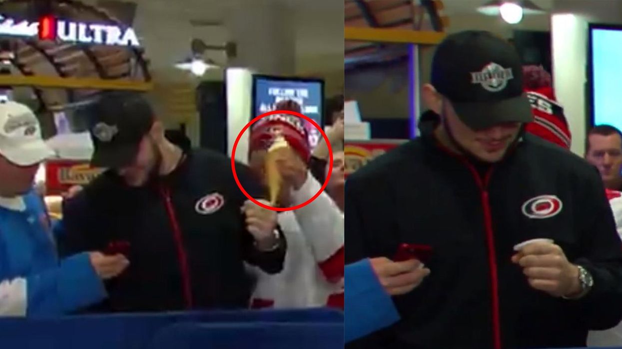 Man has his ice cream stolen right out of his hands on live TV