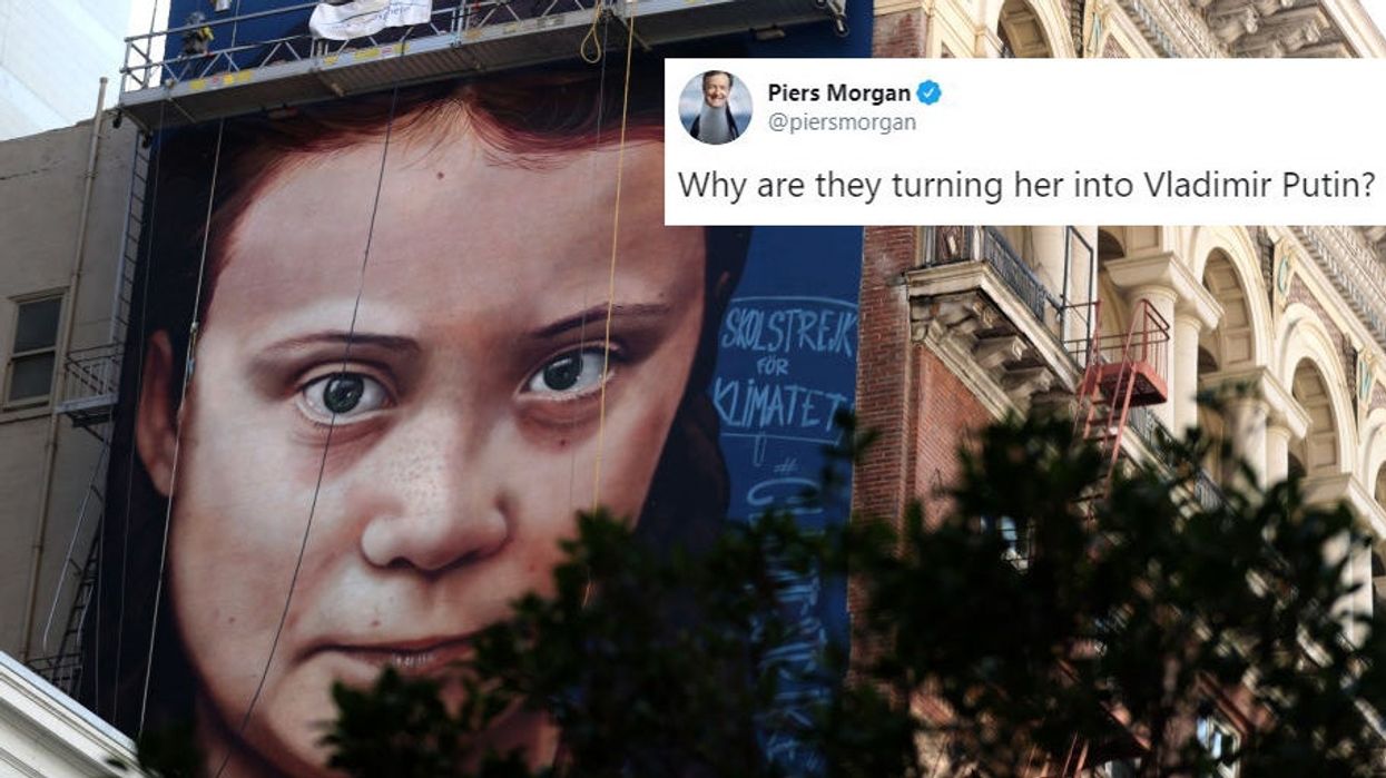 Piers Morgan mocks Greta Thunberg by comparing her mural to Vladimir Putin