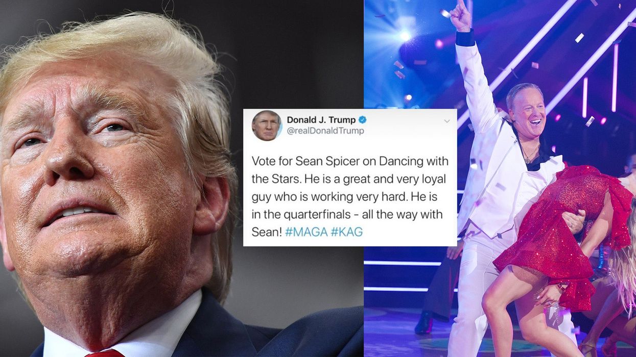 Trump bizarrely deletes tweet encouraging people to vote for Sean Spicer on Dancing With the Stars