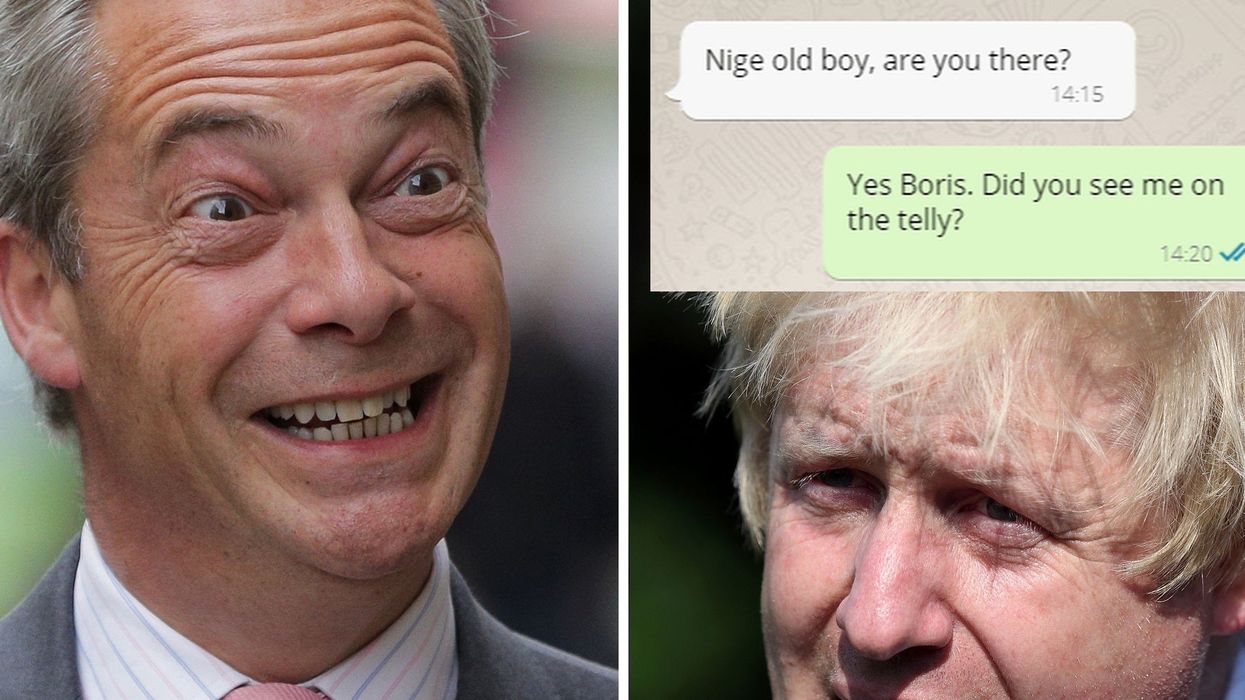 Lib Dems are being mocked for this cringeworthy fake Whatsapp message between Nigel Farage and Boris Johnson