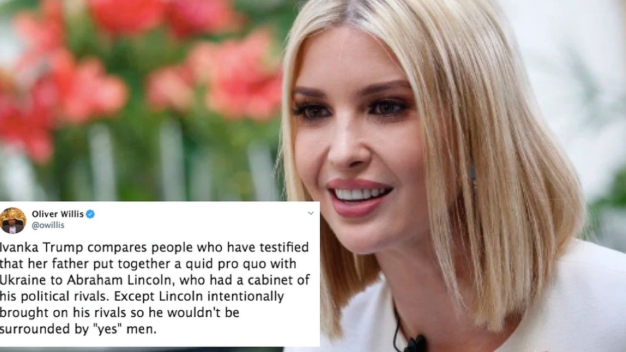 Ivanka Trump tried to compare the Trump impeachment inquiry to Abraham Lincoln
