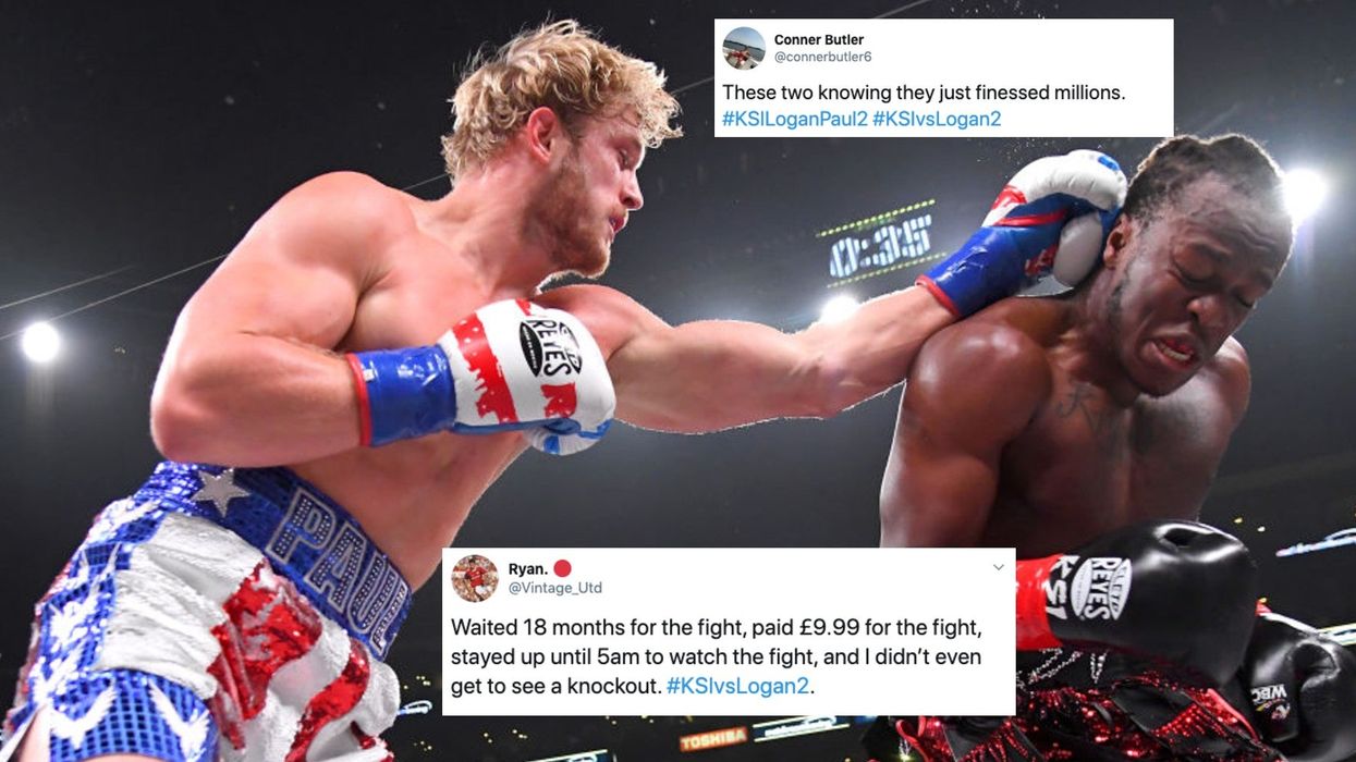 16 of the funniest tweets about the second KSI vs Logan Paul boxing match