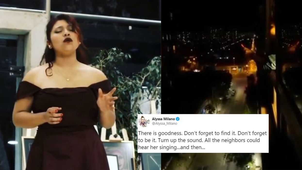 City erupts with applause after opera singer performs 'song of peace' during Chile protests
