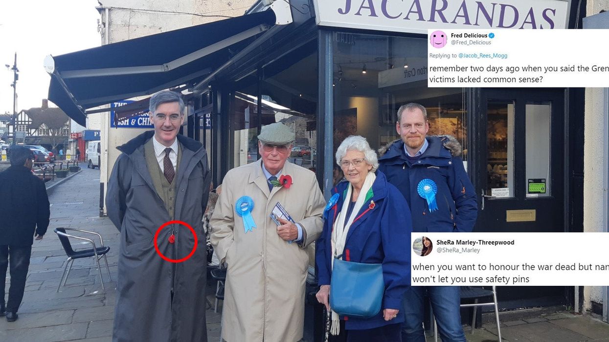 Jacob Rees-Mogg wore a poppy in a very unfortunate area and the jokes wrote themselves