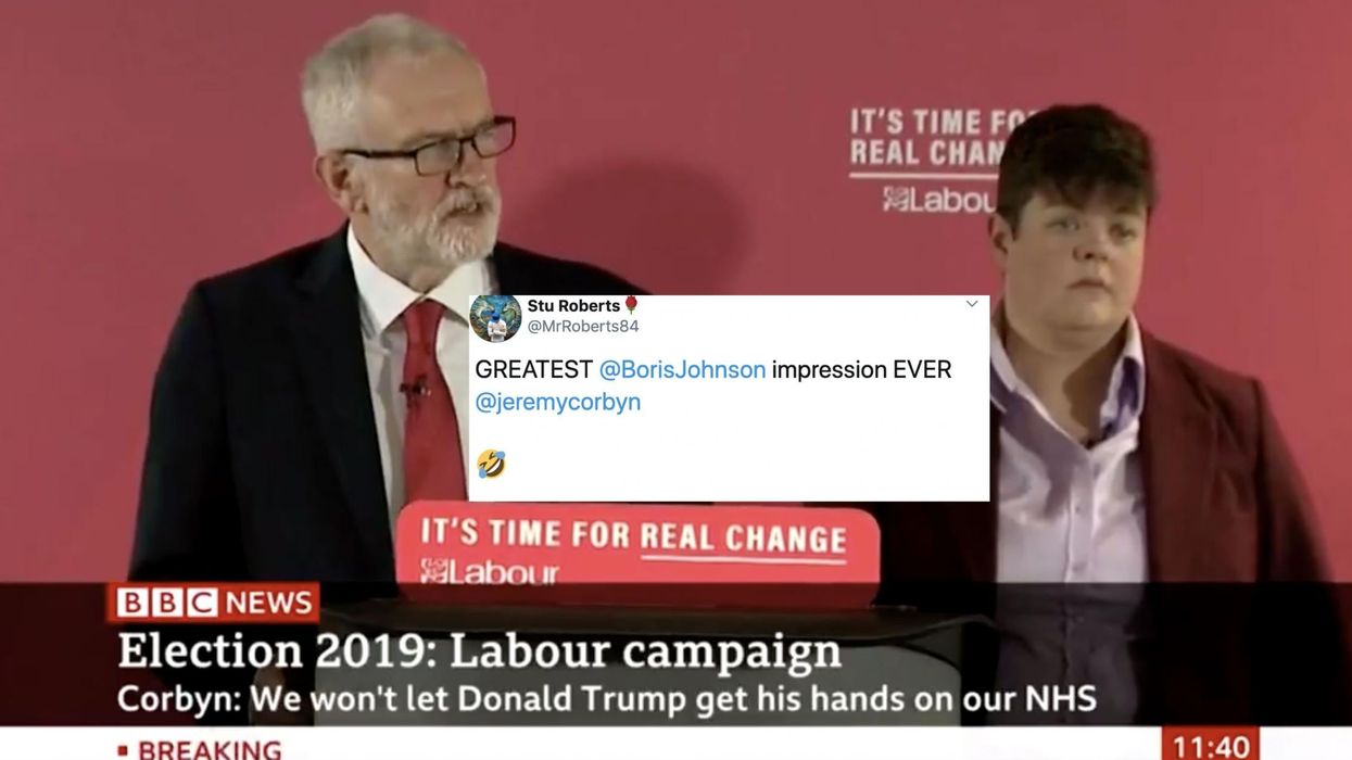 Jeremy Corbyn is doing impressions of Boris Johnson again and people are here for it