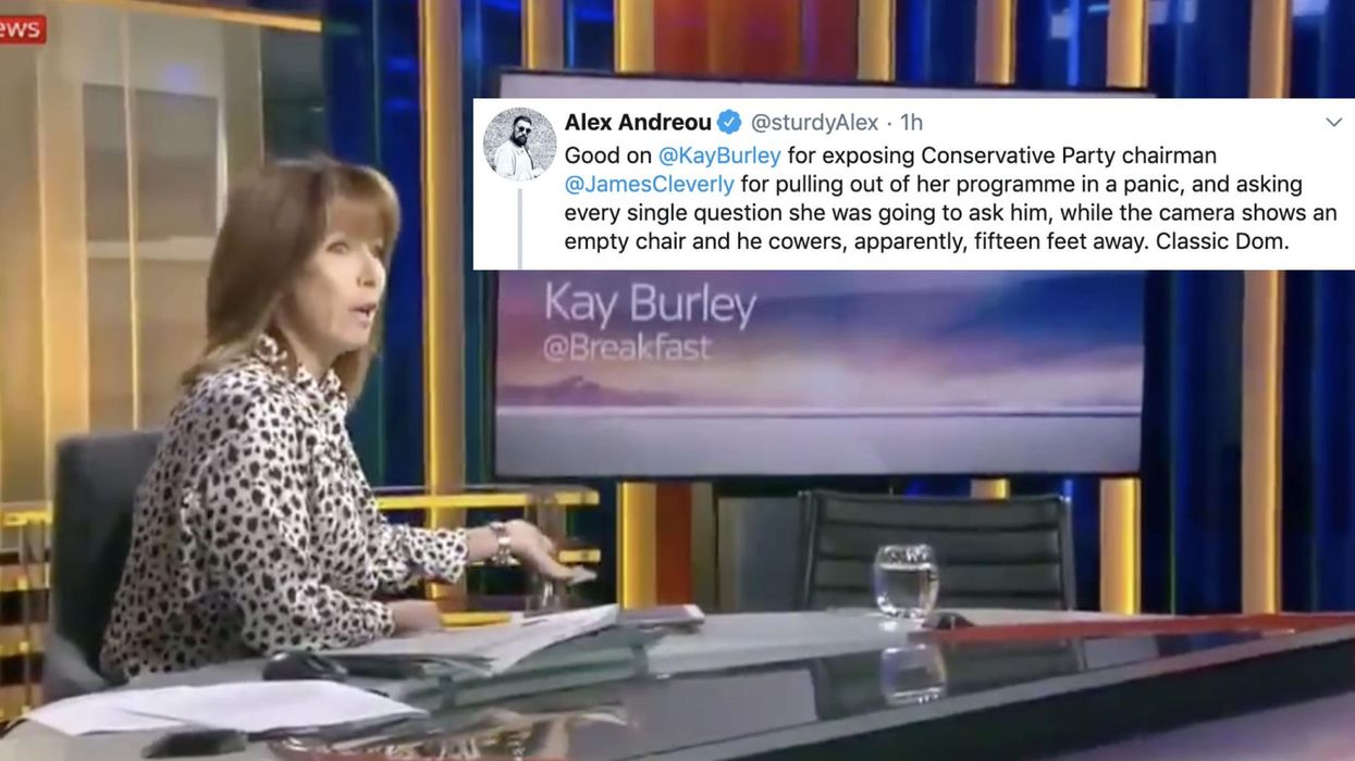 Kay Burley mocks Tory chairman with 'empty chair' interview after he fails to show up