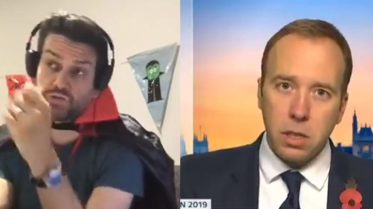 Comedian reveals what Tory minister Matt Hancock was thinking during disastrous interview