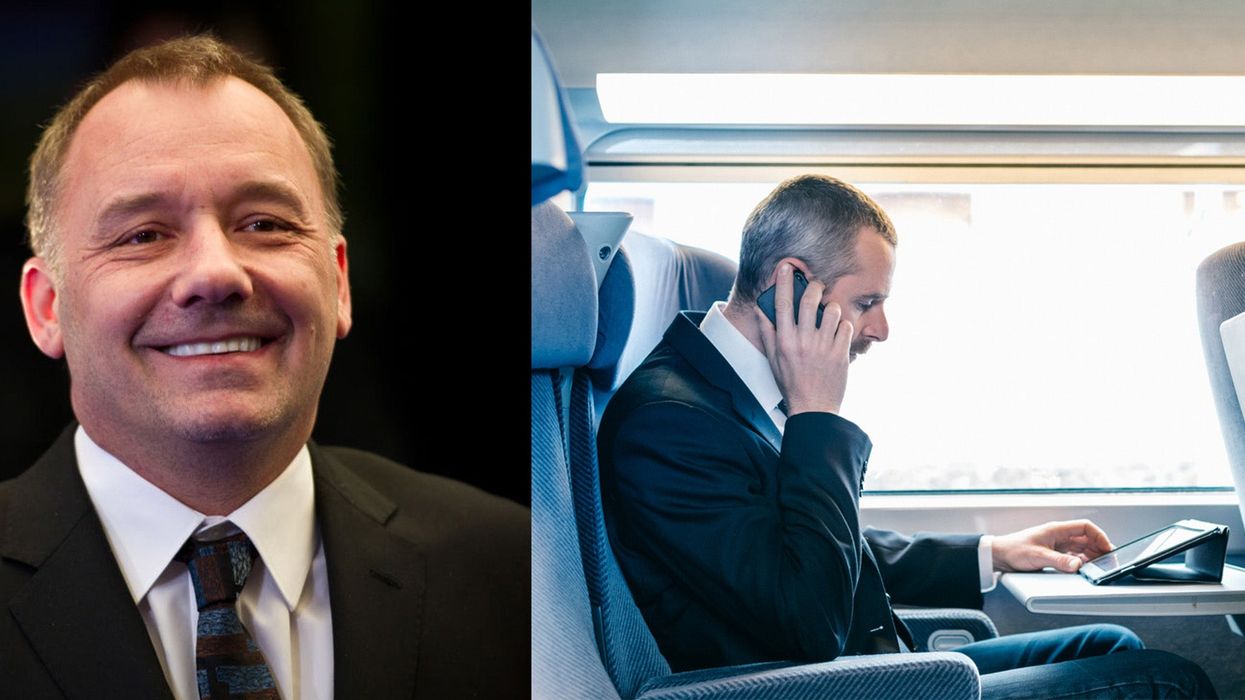 Comedian Bob Mortimer did a hilarious impression of the 'train guy' we all hate sitting next to