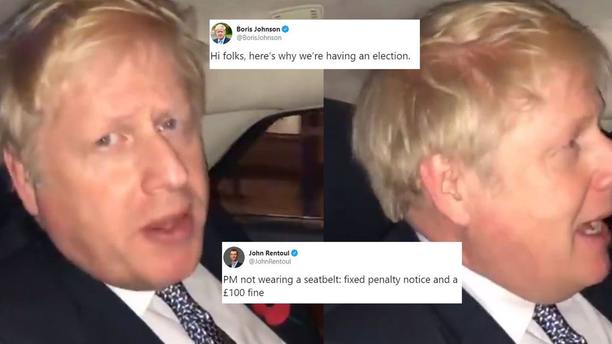 Boris Johnson roasted for launching his general election campaign from the back of a car