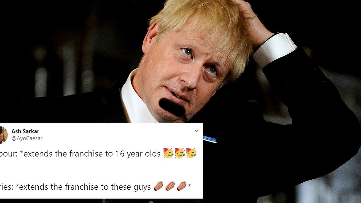 Boris Johnson might abandon the General Election if 16 year-olds are allowed to vote and people aren't impressed