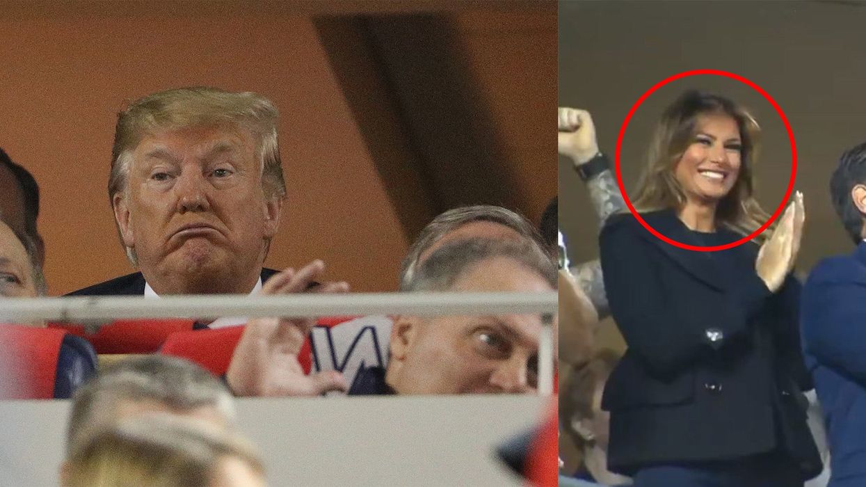 People can't get enough of Trump and Melania's faces while they were being booed at a baseball game