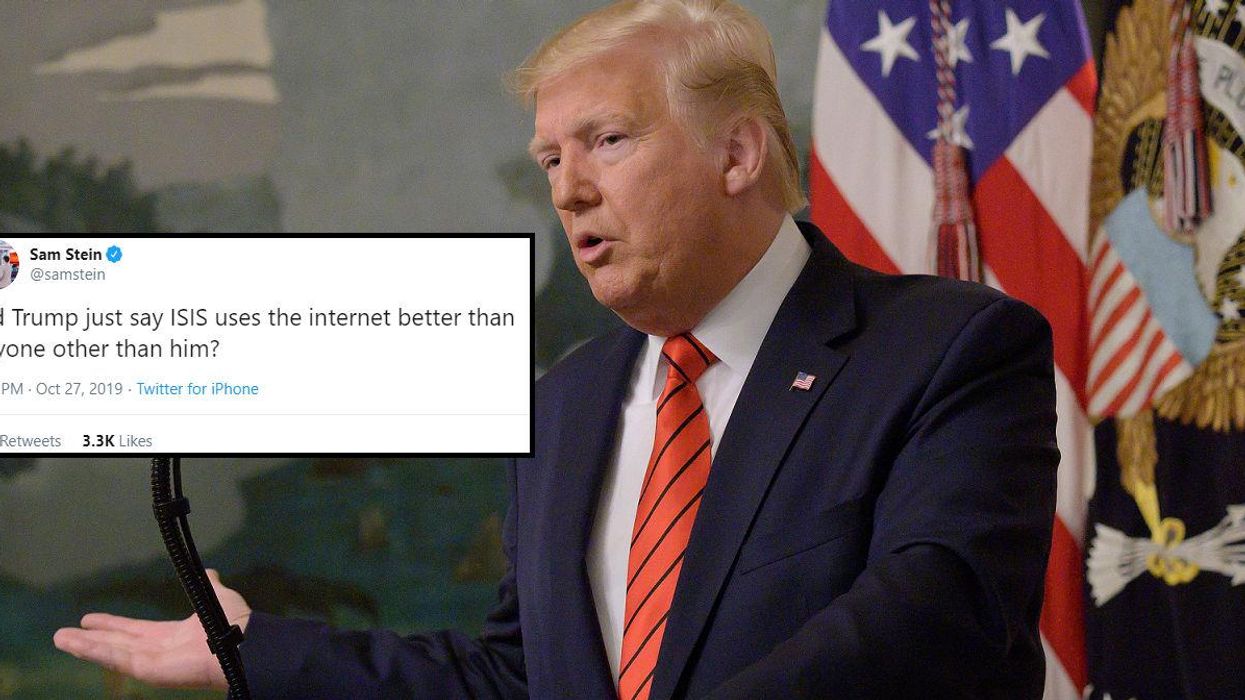 Trump says ISIS use the internet better than anyone but himself in bizarre speech