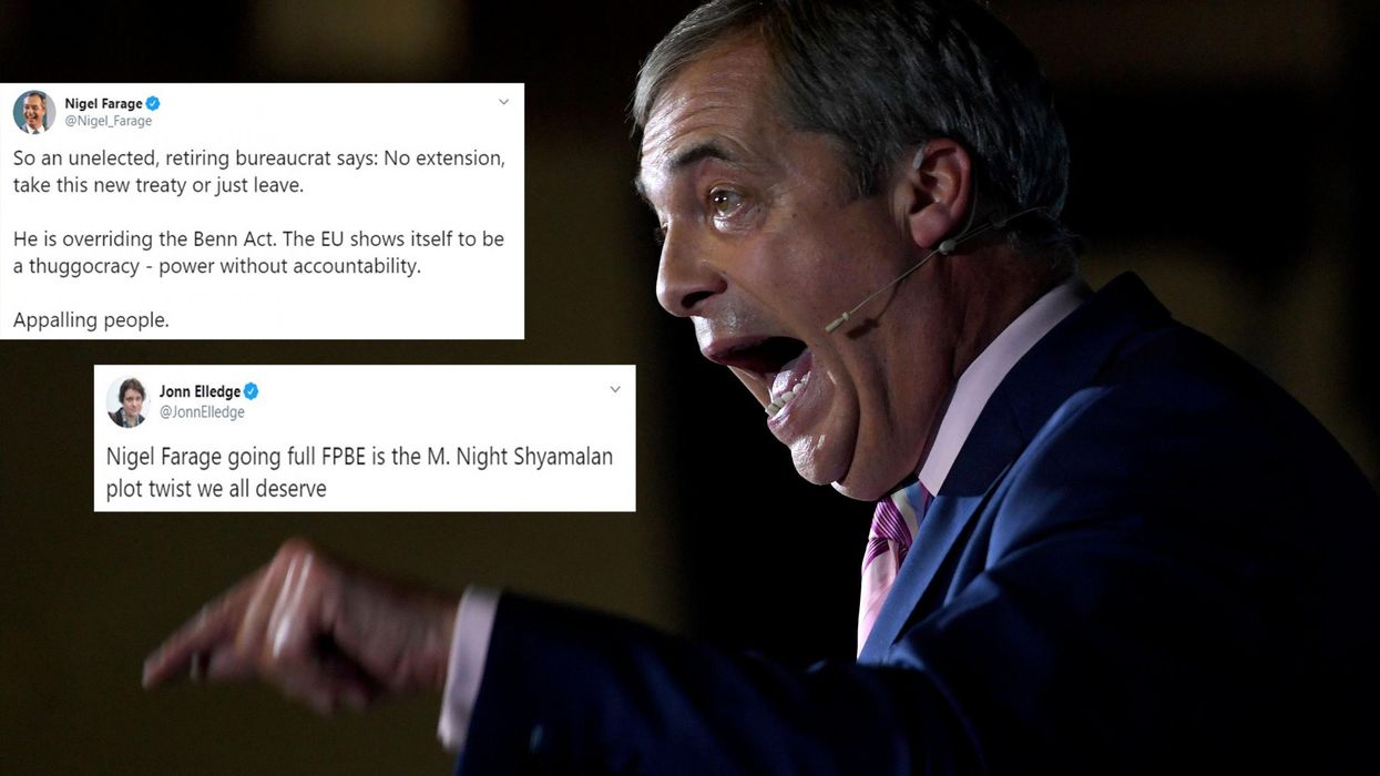 Brexit: Nigel Farage is now defending the Benn Act and no one knows what to believe anymore