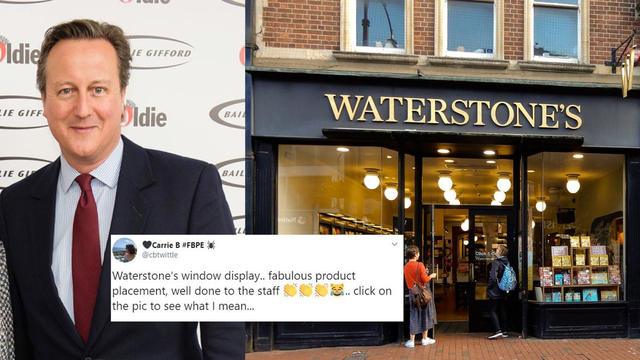 A branch of Waterstones has expertly trolled David Cameron
