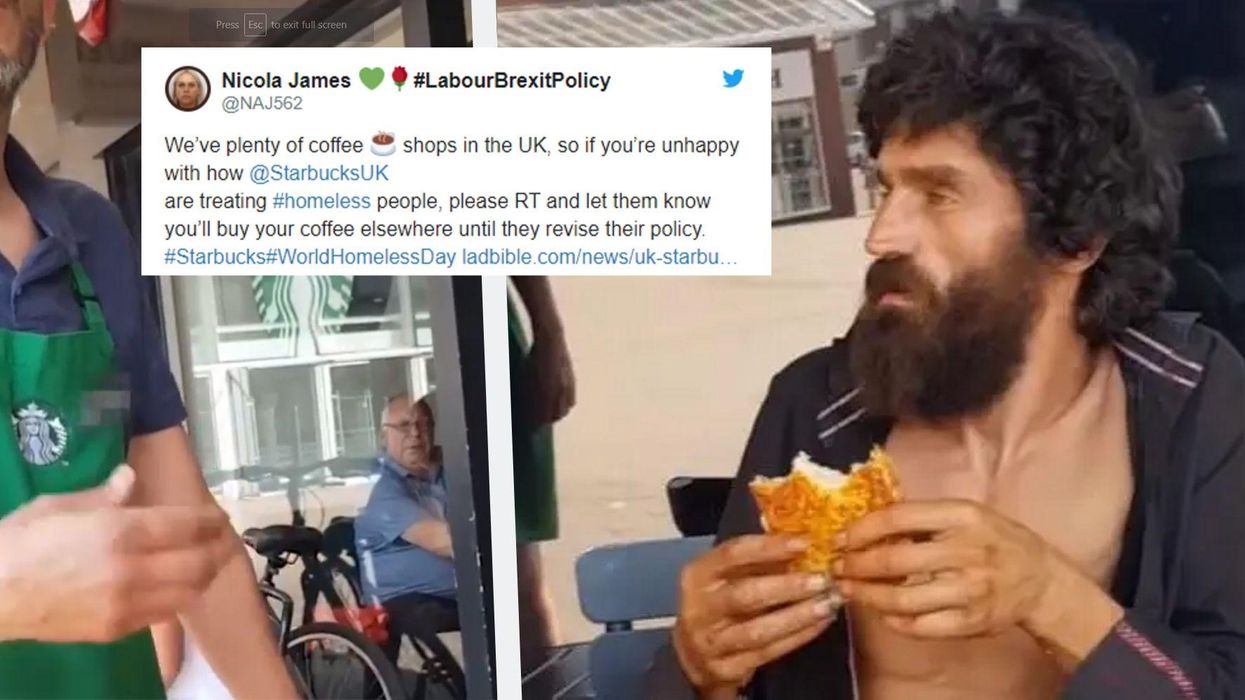 A Starbucks barista tried to kick a customer out just for being homeless and people are outraged